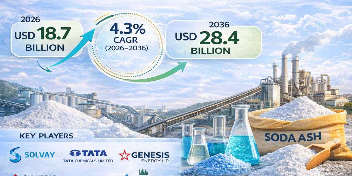 Soda Ash Market to Hit USD 28.4B by 2036 Driven by Glass and Detergent Demand